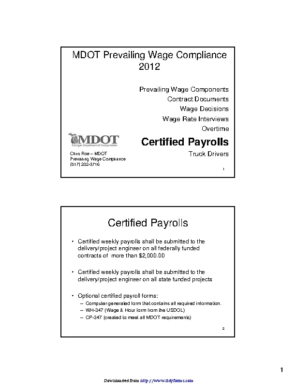 Michigan Certified Payroll Review