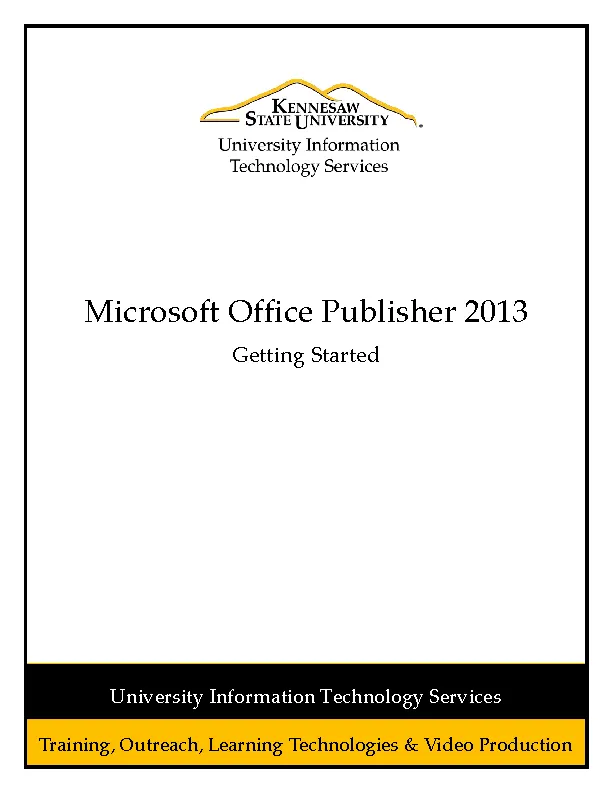 Microsooft Publisher 2013 Brochure Free Pdf Template