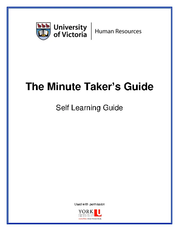 Minute Takers Guide