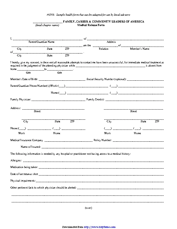 Medical Release Forms Archives - Page 22 of 41 - PDFSimpli