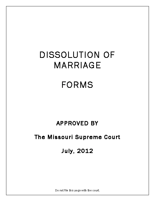 Missouri Separation Agreement Template PDFSimpli