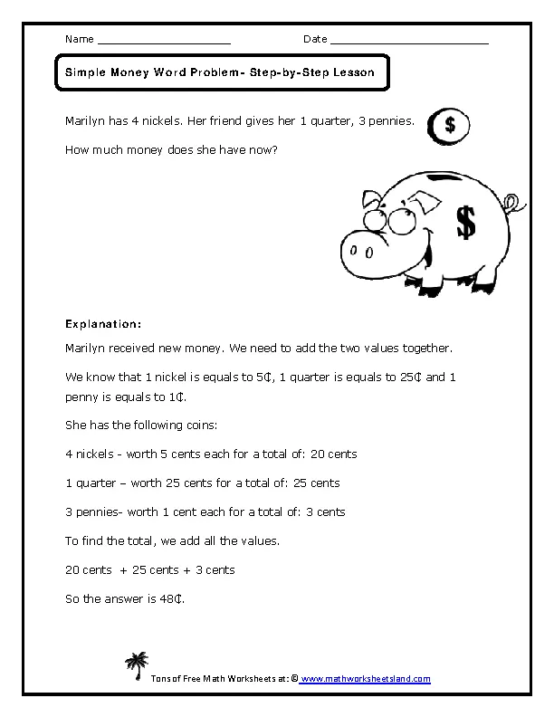 Money Worksheets Pounds