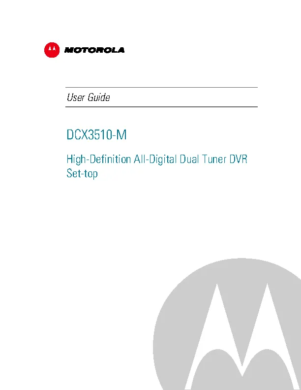 Motorola Users Manual Sample - PDFSimpli