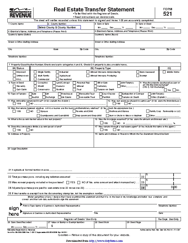 Nebraska Quitclaim Deed Form 1 Pdfsimpli 9083