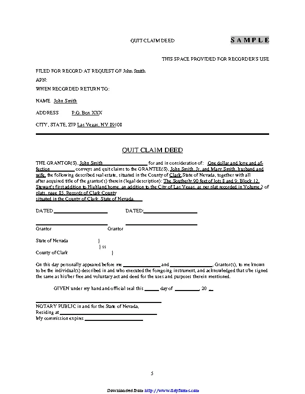 Nevada Quitclaim Deed Form PDFSimpli   Nevada Quitclaim Deed Form.webp