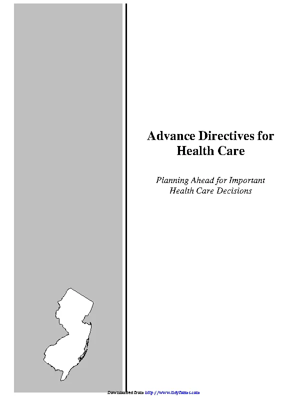 New Jersey Advance Directives For Health Care