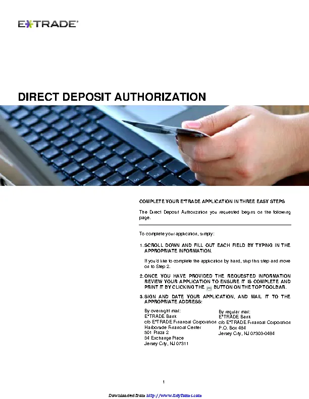 New Jersey Direct Deposit Form 2