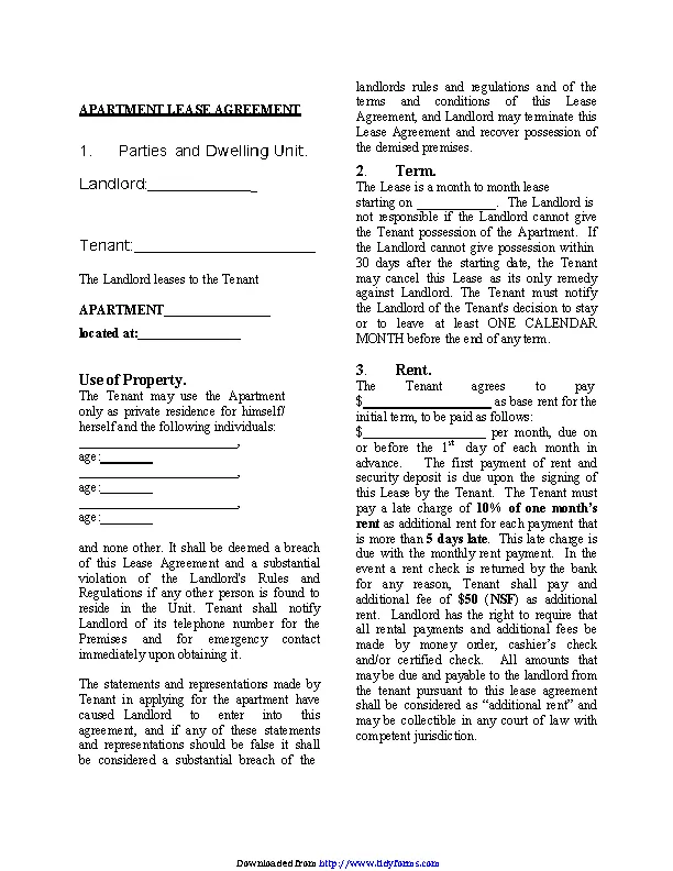 New Jersey Month To Month Rental Agreement Form PDFSimpli