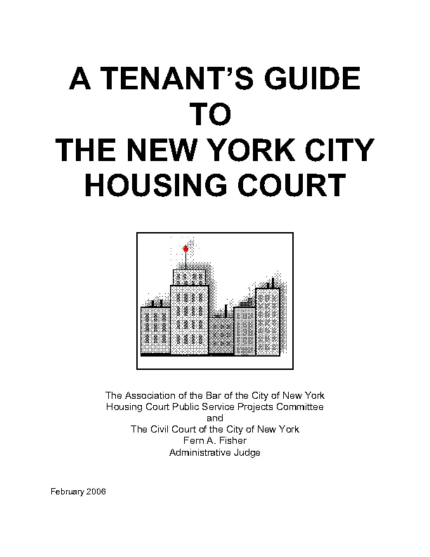 New York City Housing Court Eviction Guide Tenants