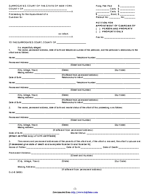 New York Guardianship Form 2 - PDFSimpli