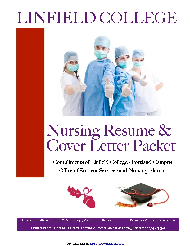 Nursing Resume And Cover Letter Packet