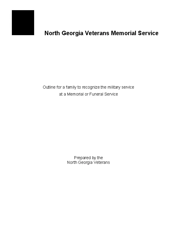 Obituary Service Outline Template Doc