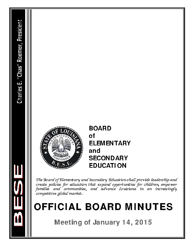 Official Board Minutes