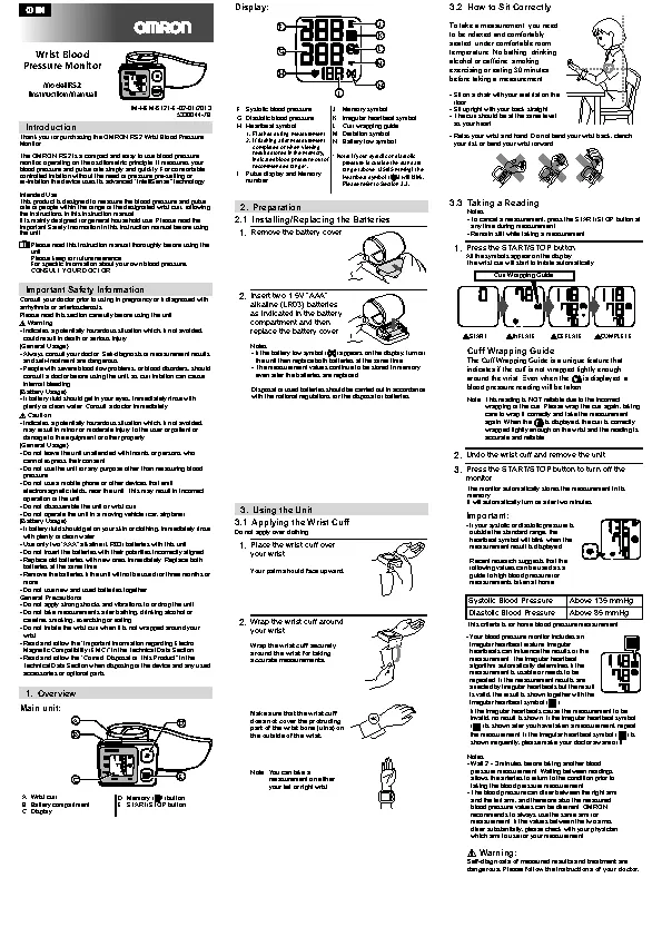 Omron Users Manual Sample - PDFSimpli