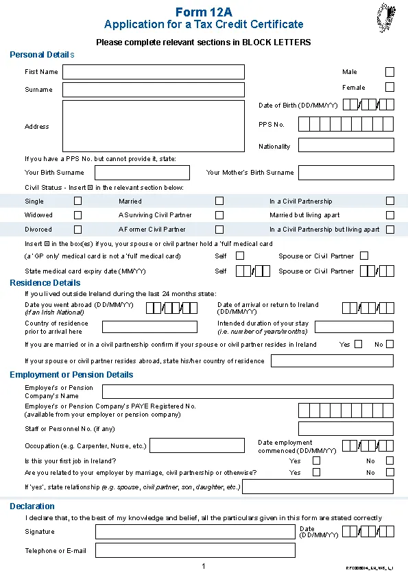 Online Application For A Tax Credit Certificate