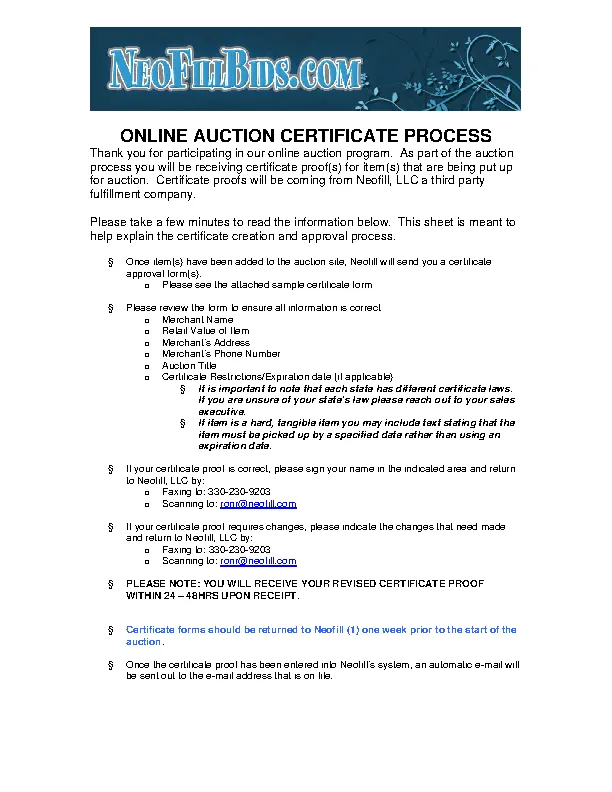 Online Auction Certificate Process - PDFSimpli