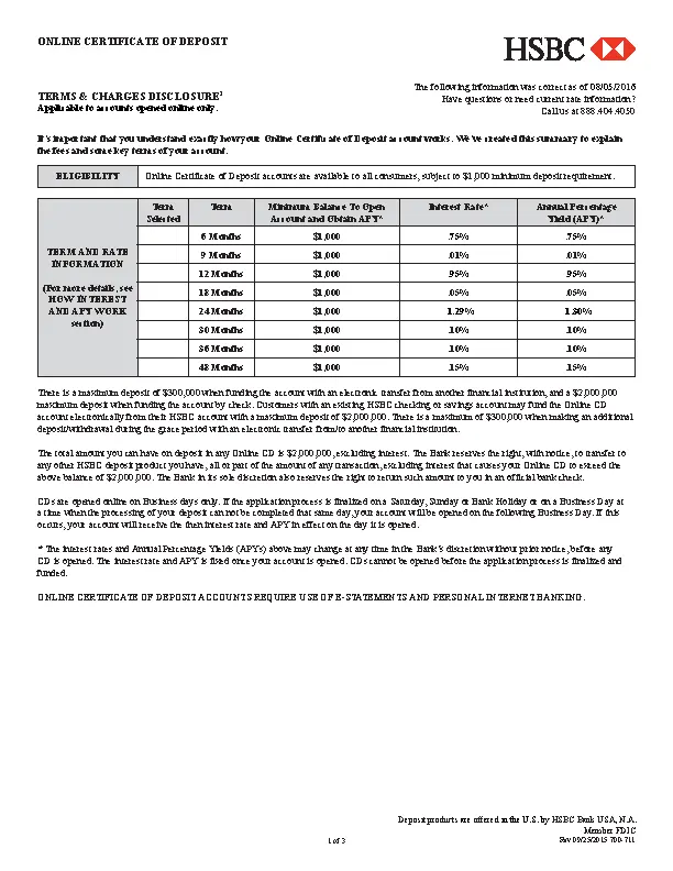 Online Certificate Of Deposit Amount - PDFSimpli