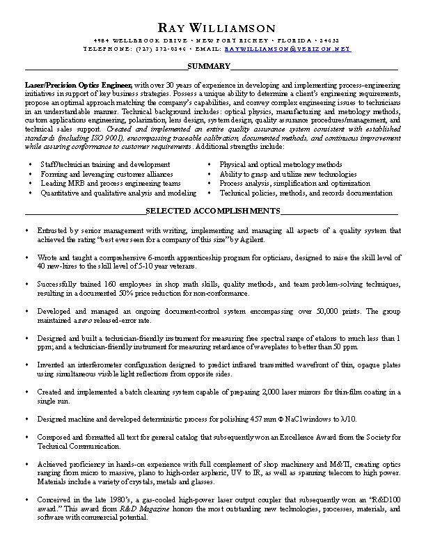 Optical Lab Technician Resume PDFSimpli