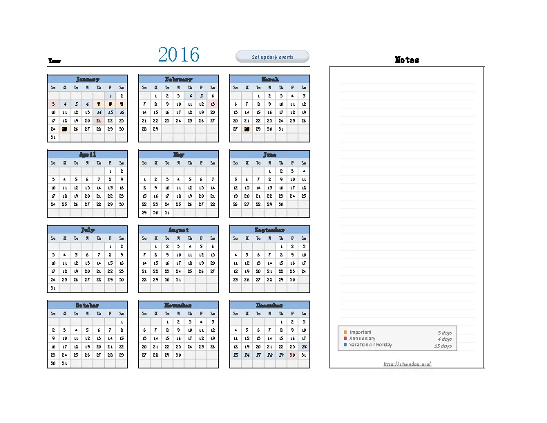 Organizer Calendar Planner Template - PDFSimpli