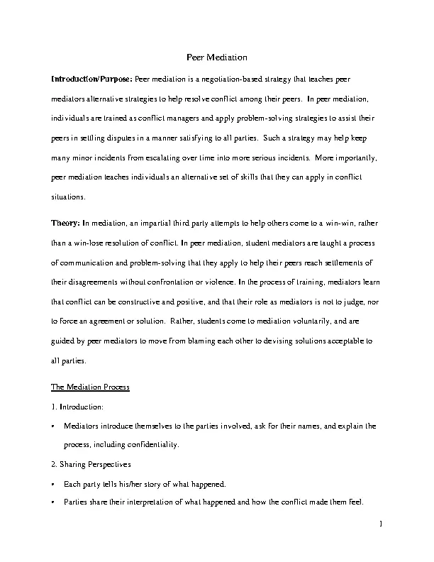 Peer Mediation Confidentiality Agreement