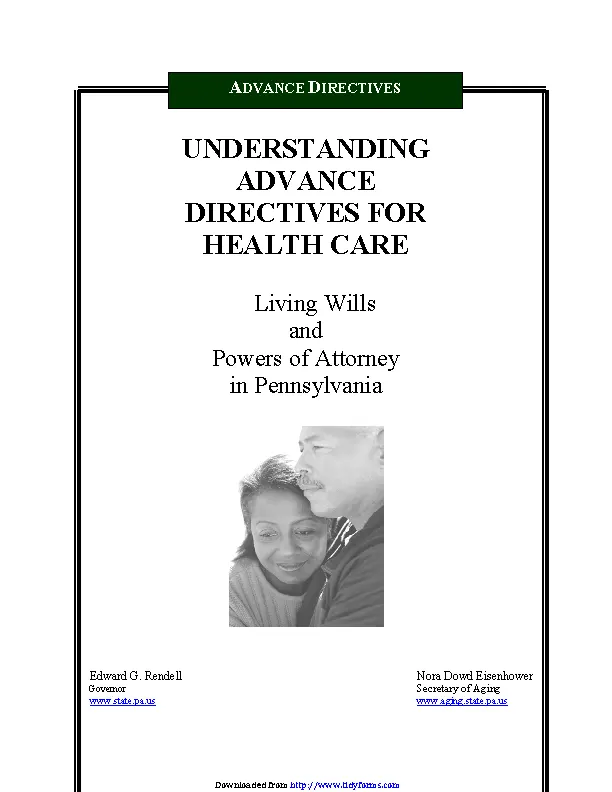 Pennsylvania Advance Directive For Health Care