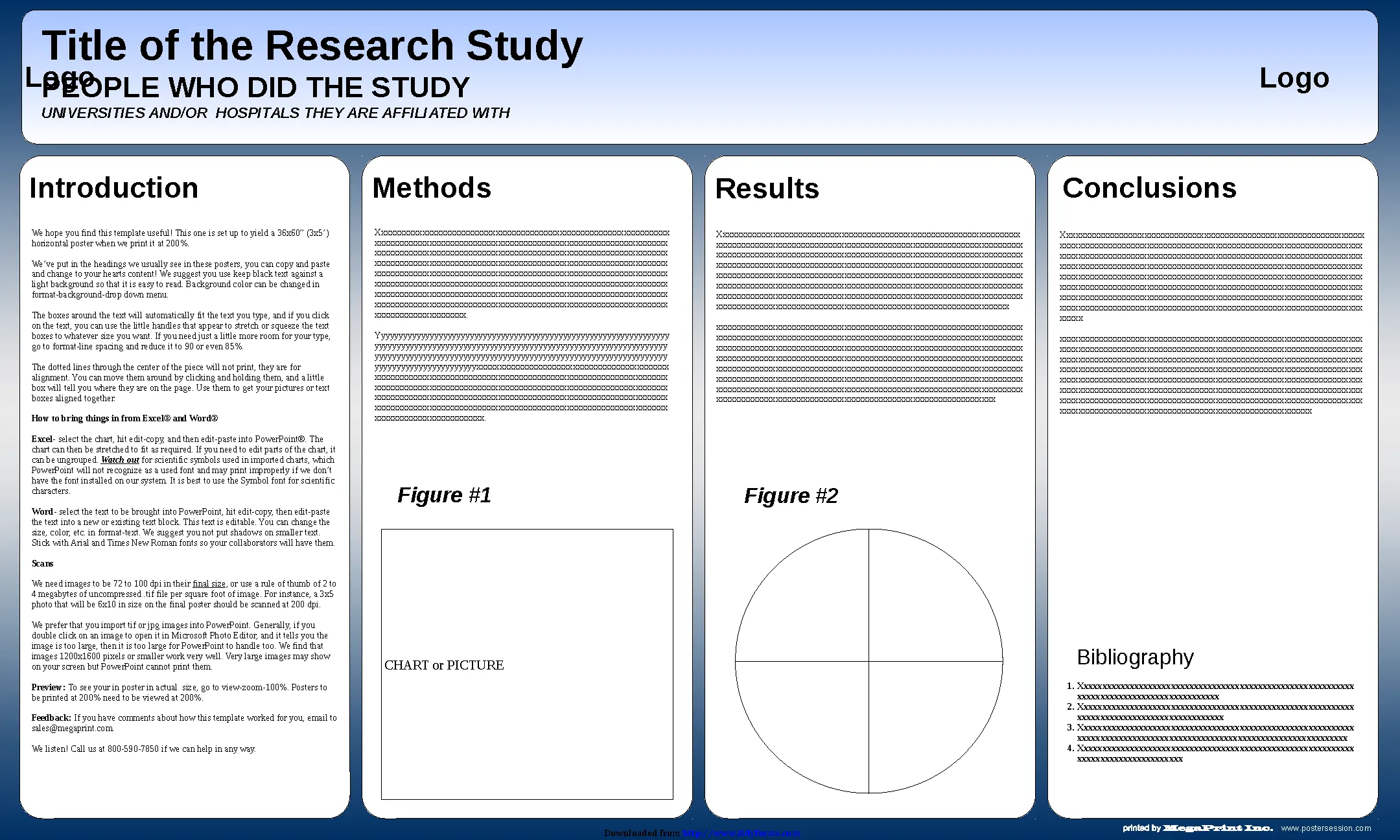 Powerpoint Scientific Research Poster Template 36X60 Horizontal