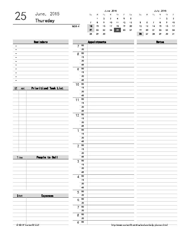 Printable Daily Planner