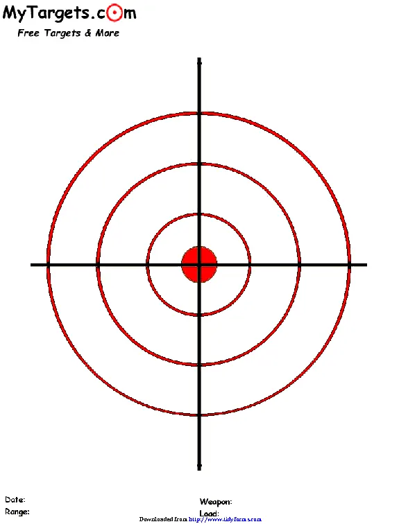 Printable Red Circles Target