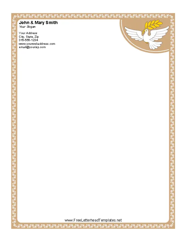 Printable Word Dove Letterhead Template For Free - PDFSimpli