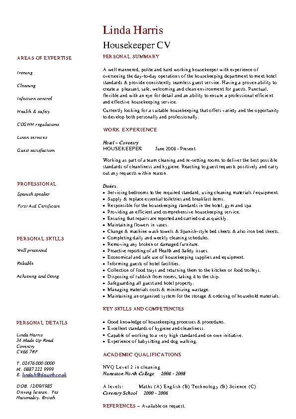 professional-housekeeper-resume-pdfsimpli