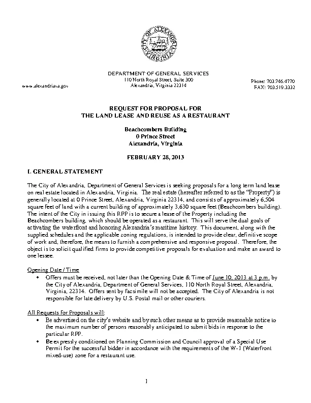 Proposal For Land Lease - PDFSimpli