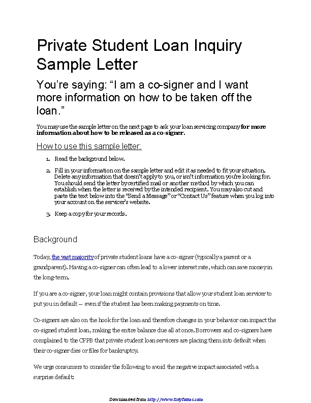 Release Letter Sample 2