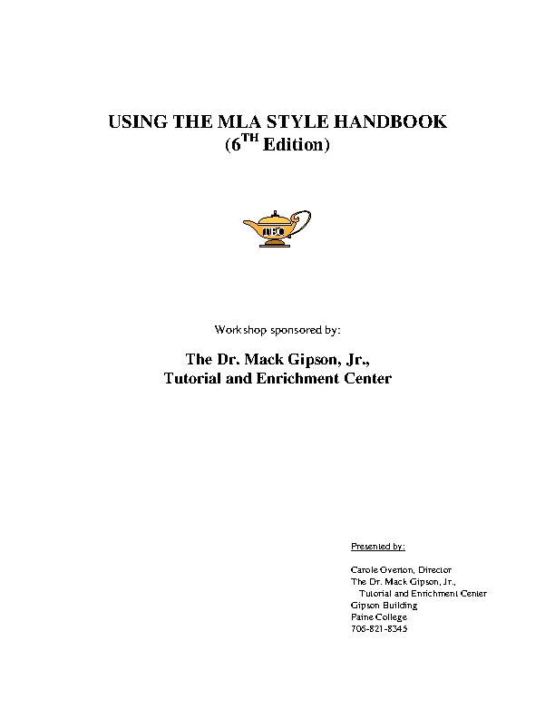 mla style cover sheet