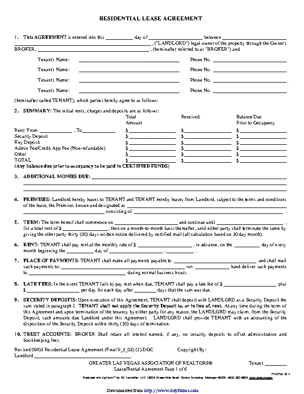 Residential Lease Agreement 3 - PDFSimpli