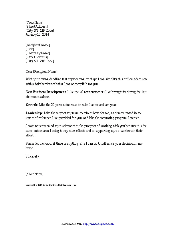 Resume Cover Letter For Sales Manager