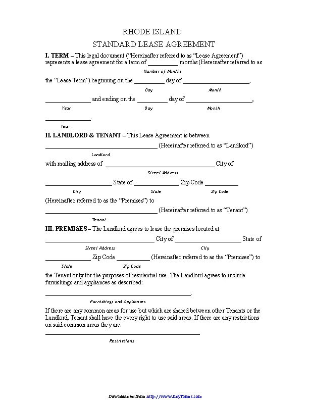 Rhode island residential lease agreement form pdfsimpli