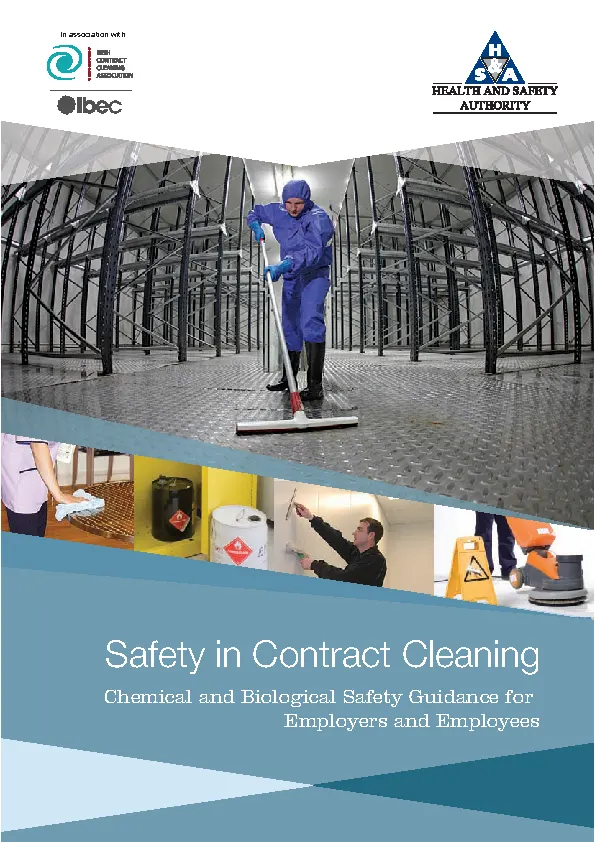 Safety In Contract Cleaning Free Pdf Download Template