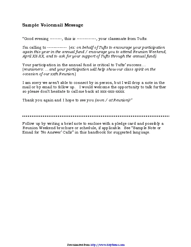 sample unavailable voicemail message