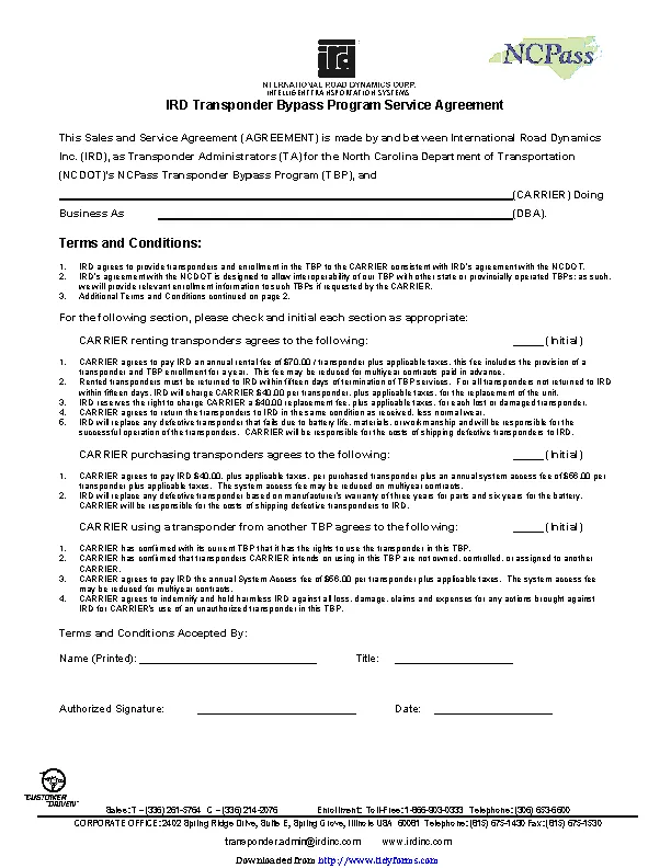 Service Agreement Template 3