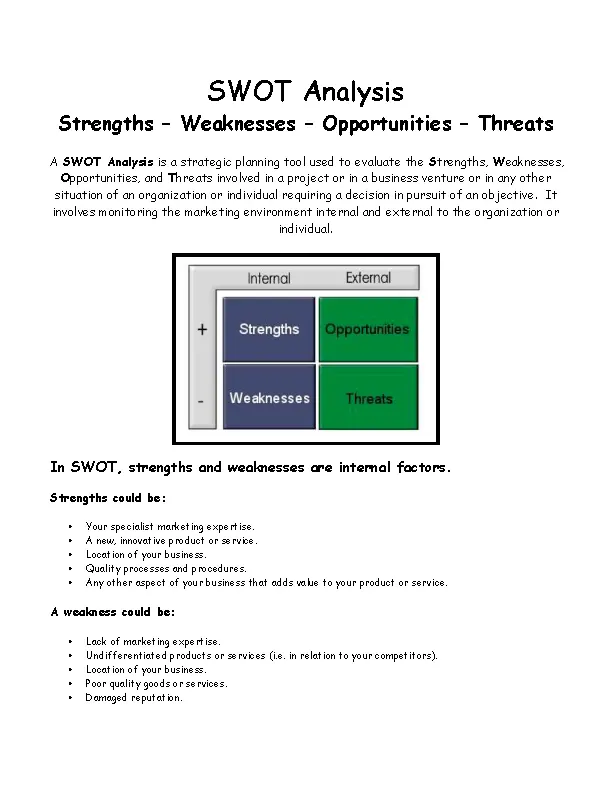 Shoe Business Swot Analysis