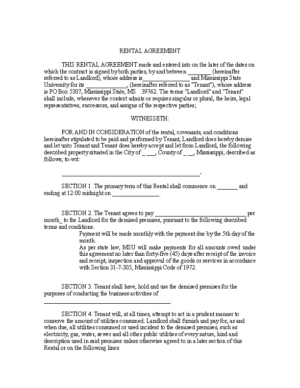 Short Term Enterprise Rental Agreement - PDFSimpli