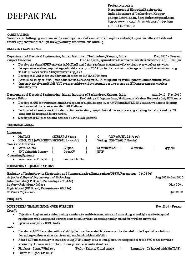 Simple Mechanical Engineering Resume For Experience PDFSimpli