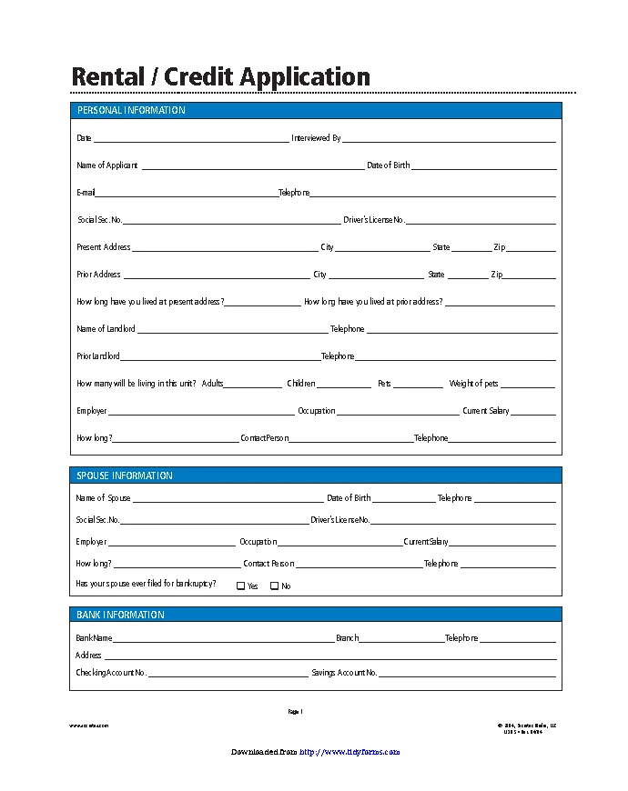 Simple Rental Application Form Pdfsimpli 2857