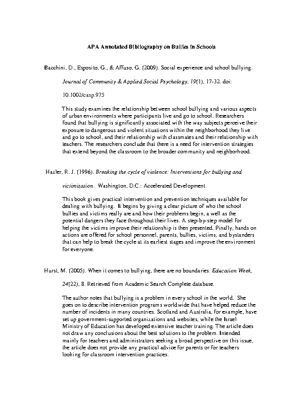 apa format annotated bibliography template