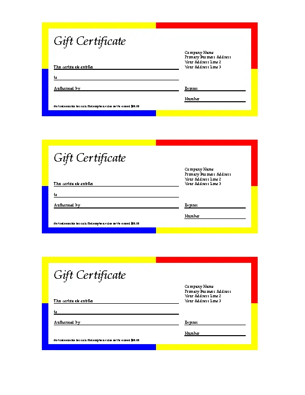 Simple Word Gift Certificate - PDFSimpli