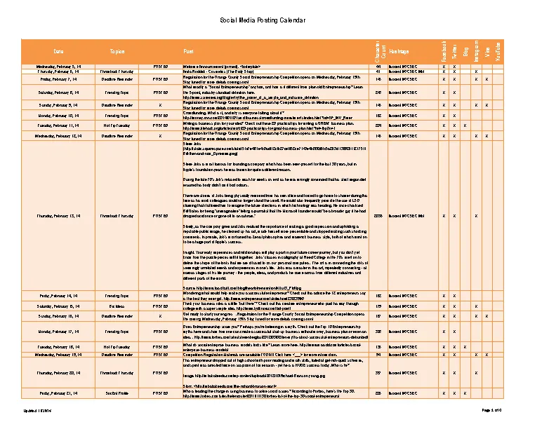 Social Media Posting Calendar PDFSimpli Social Media Posting Calendar PDFSimpli