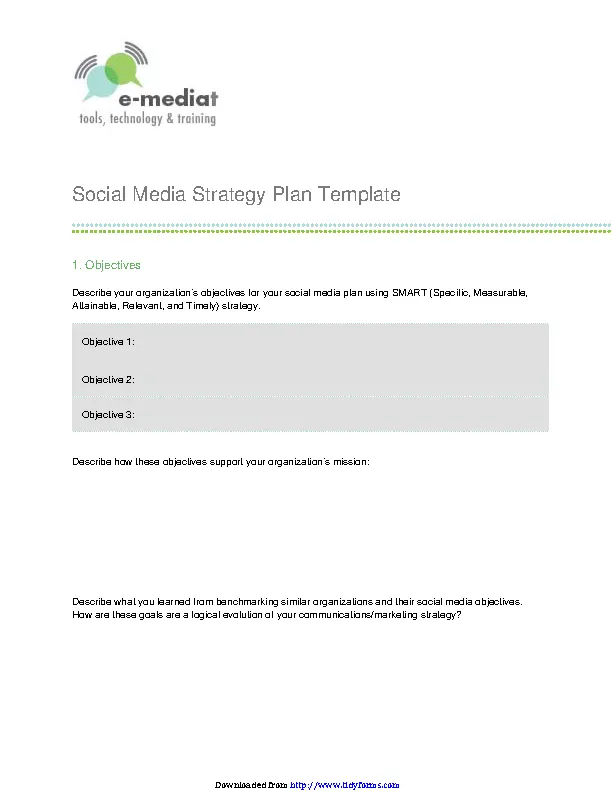 Social Media Strategy Template 1