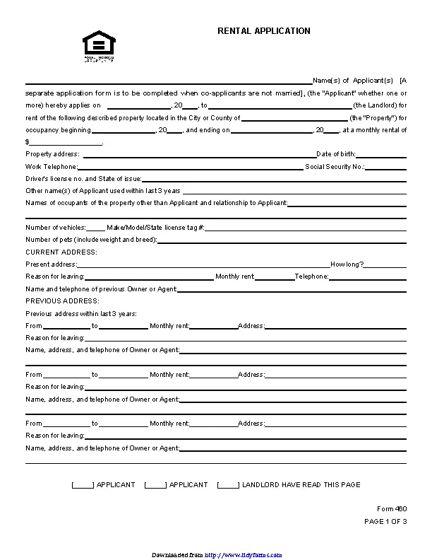 South Carolina Rental Application Form - PDFSimpli