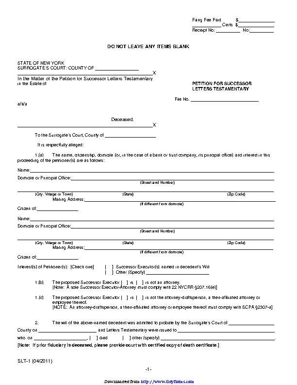 Surrogate P 14 Petition For Successor Letters Testamentary - PDFSimpli