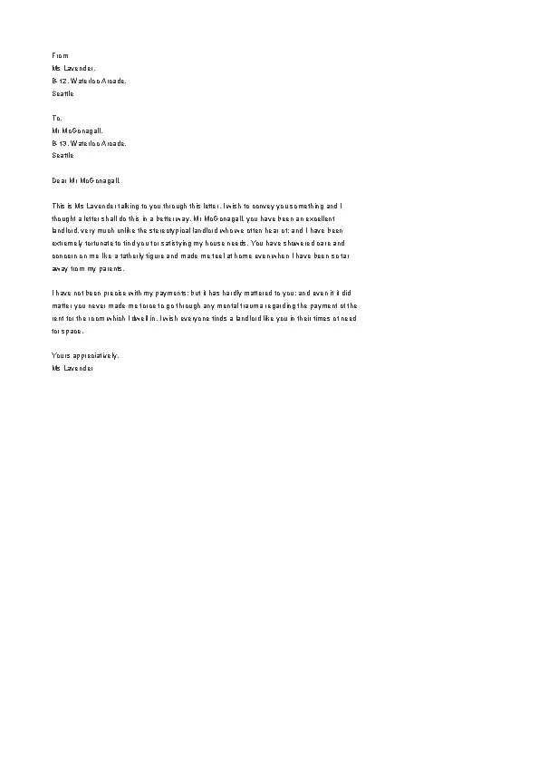 Tenant Complaint Letter Template To Owner